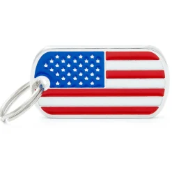 My Family U.Sa. Flag - ID Tag -
