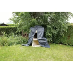 Nature Beschermhoes Voor Betonnen Barbecue - Barbecue - 128x80x253 cm Grijs