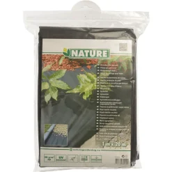 Nature Grondbedekkingsvlies - Groeifolie Gronddoek - 20x1 m Zwart