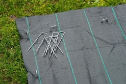 Nature Gronddoekpennen Metaal - Groeifolie Gronddoek - 0.3x3x14 cm Zilvergrijs 10 stuks