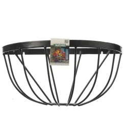 Nature Hanging Basket Smeedijzer - Ophangen En Haken - 40.3x20.2x18.7 cm Zwart