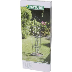 Nature Metalen Rozen- En Klimplantenzuil - Plantengeleiders - 40x40x190 cm Groen