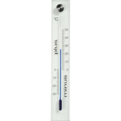 Nature Muurthermometer Glas - Thermometer - Transparant