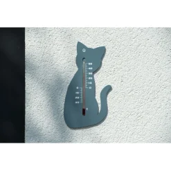Nature Muurthermometer Kat - Thermometer - Grijs
