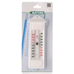 Nature Muurthermometer Min-Max - Thermometer - 8x3x23 cm Wit