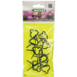 Nature Plantenclip - Klim-En Geleide Artikel - 0.5x3x4.3 cm Groen 10 stuks Ø 24mm