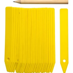 Nature Plantenetiketten - Kweekbenodigdheden - 0.1x1x10.5 cm Geel 25 stuks