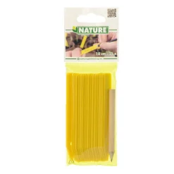 Nature Plantenetiketten - Kweekbenodigdheden - 0.1x1x10.5 cm Geel 25 stuks