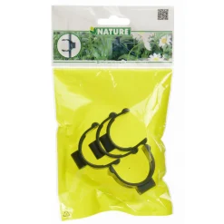 Nature Verstelbare Kunststof Clip - Klim-En Geleide Artikel - 3.5x2.4x4.9 cm Groen 4 stuks