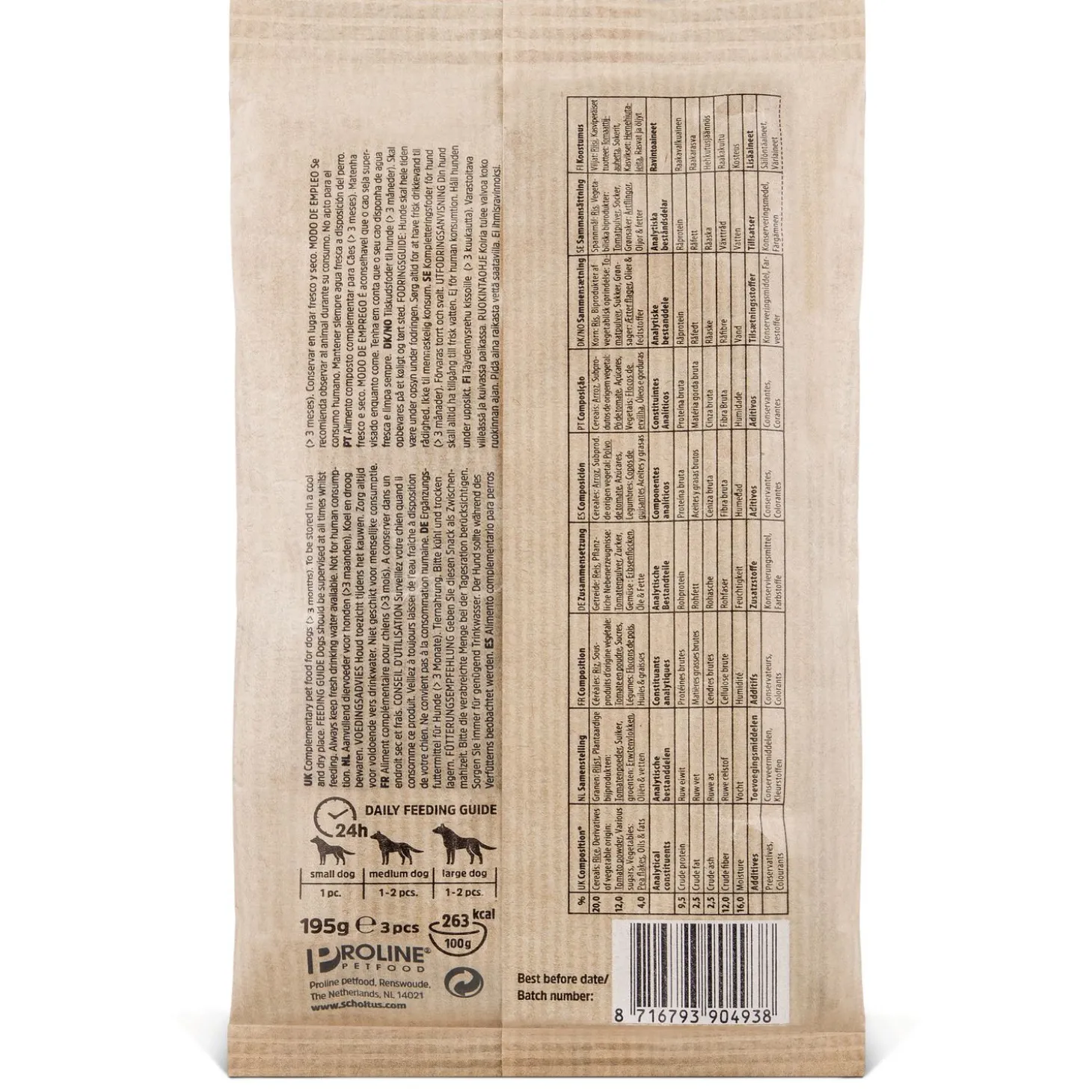 Natures Taste Veggie Sticks - Hondensnacks - Groente 195 g 3 stuks