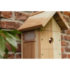 Nestera Nestkast Wifi Camera Met Zonnepaneel - Broeden - 22x19x34 cm Donker Hout