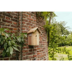 Nestera Nestkast Wifi Camera Met Zonnepaneel - Broeden - 22x19x34 cm Donker Hout