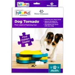 Nina Ottosson Dog Tornado Interactive Snack Puzzel - Hondenspeelgoed - 23.5x18x7 cm Blauw Geel Level 2