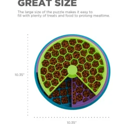Nina Ottosson Lickin'Layers - Hondenspeelgoed - Ø26 cm Groen Paars Blauw Level 2 Spel