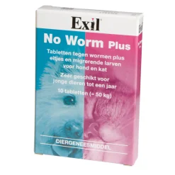 No Worm No Worm Hond/Kat - Anti wormenmiddel - 10 tab Alle Gewichten