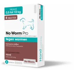 No Worm Pro Kleine Hond & Puppy - Anti wormenmiddel - 4 tab Vanaf 0.5 Kg - Vanaf 2 Weken
