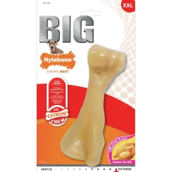 Nylabone Bigchew Beef Bone - Hondenspeelgoed - 17.6x7x7 cm Beige Xxl