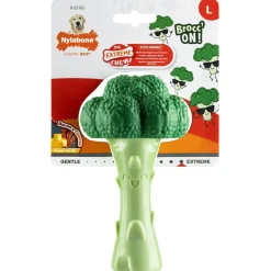 Nylabone Chew Broccoli - Hondenspeelgoed - Bacon Kaas Groen Voor Honden Tot 23kg L