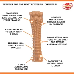 Nylabone Durable Bone Bacon Souper - Hondenspeelgoed - Bacon 19.5x5.5x3 cm 150 g Roze Vanaf 23kg Xlarge