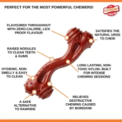 Nylabone Durachew Curve Bone - Hondenspeelgoed - Bizon 25x8x6 cm Bruin per stuk Voor Honden ><noscript><img width=