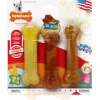 Nylabone Durachew Kit Summer - Hondenspeelgoed - Mais Barbecue Vanille 10.5x11.5x2 cm Geel Bruin Creme 3 stuks Voor Honden < 11kg S