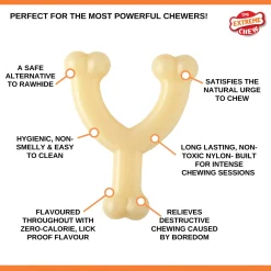 Nylabone Durachew Wishbone Wolf - Hondenspeelgoed - 14.5x12x2 cm original M