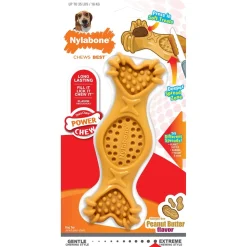 Nylabone Extreme Chew Fill It Treat Toy Pindakaas - Hondenspeelgoed - Pindakaas 15x45x3 cm Geel M