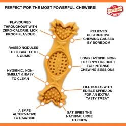 Nylabone Extreme Chew Fill It Treat Toy Pindakaas - Hondenspeelgoed - Pindakaas 15x45x3 cm Geel M