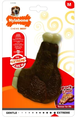 Nylabone Extreme Chew Karbonade - Hondenspeelgoed - Varken 21.4x13.3x2 cm 167 g Medium