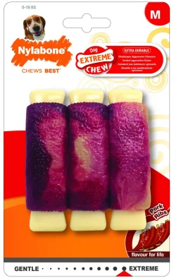 Nylabone Extreme Chew Sparerib - Hondenspeelgoed - Varken 19x11.5x2.7 cm 162 g Medium