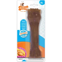 Nylabone Flexible Puppy Bone Souper - Hondenspeelgoed - Kip 19.5x5.5x3 cm 150 g Bruin Tot 30 Kg Xlarge