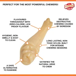 Nylabone Power Chew Turkey Leg - Hondenspeelgoed - Kip Beige Voor Honden Boven 23kg Xxl