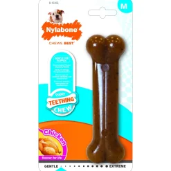 Nylabone Puppy Bone Flexible Bruin - Hondenspeelgoed