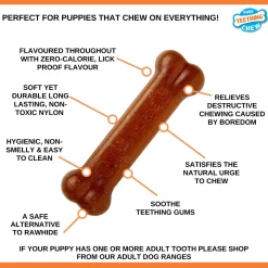 Nylabone Puppy Bone Flexible Bruin - Hondenspeelgoed