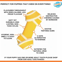 Nylabone Puppy Chew Knot - Hondenspeelgoed - Rund Geel Wit Voor Pups Tot 7kg Xs