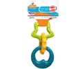 Nylabone Puppy Chew Teething Rings - Hondenspeelgoed - Bacon Groen Geel Blauw Voor Honden Tot 11kg S