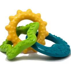 Nylabone Puppy Chew Teething Rings - Hondenspeelgoed - Bacon Groen Geel Blauw Voor Honden Tot 11kg S