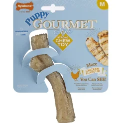 Nylabone Puppy Gourmet Stick - Hondenspeelgoed - Kip Medium
