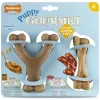 Nylabone Puppy Gourmet Twin Pack - Hondenspeelgoed - Pindakaas Bacon Small