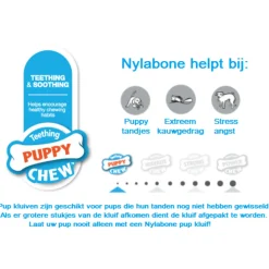 Nylabone Puppy Starter Kit Regular - Hondenspeelgoed - Kip Blauw Bruin Wit 3 stuks Voor Honden Tot 11kg S