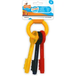 Nylabone Puppy Teething Key Flexible Geel&Blauw&Rood - Hondenspeelgoed