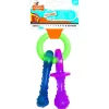 Nylabone Puppy Teething Pacifier Flexible - Hondenspeelgoed - Bacon 21.5x10x3.8 cm 108 g Roze Blauw Groen Tot 7kg Xs
