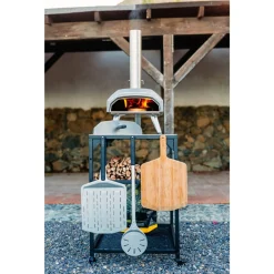 Ooni Pizzaoven Karu - Buitenkeuken - 77x40x80 cm 12 kg Zilver Hout Of Houtskool Gestookt