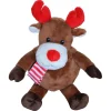 Pawise Speeltje Kerst Rendier - Hondenspeelgoed - 25x10 cm Bruin Kerst