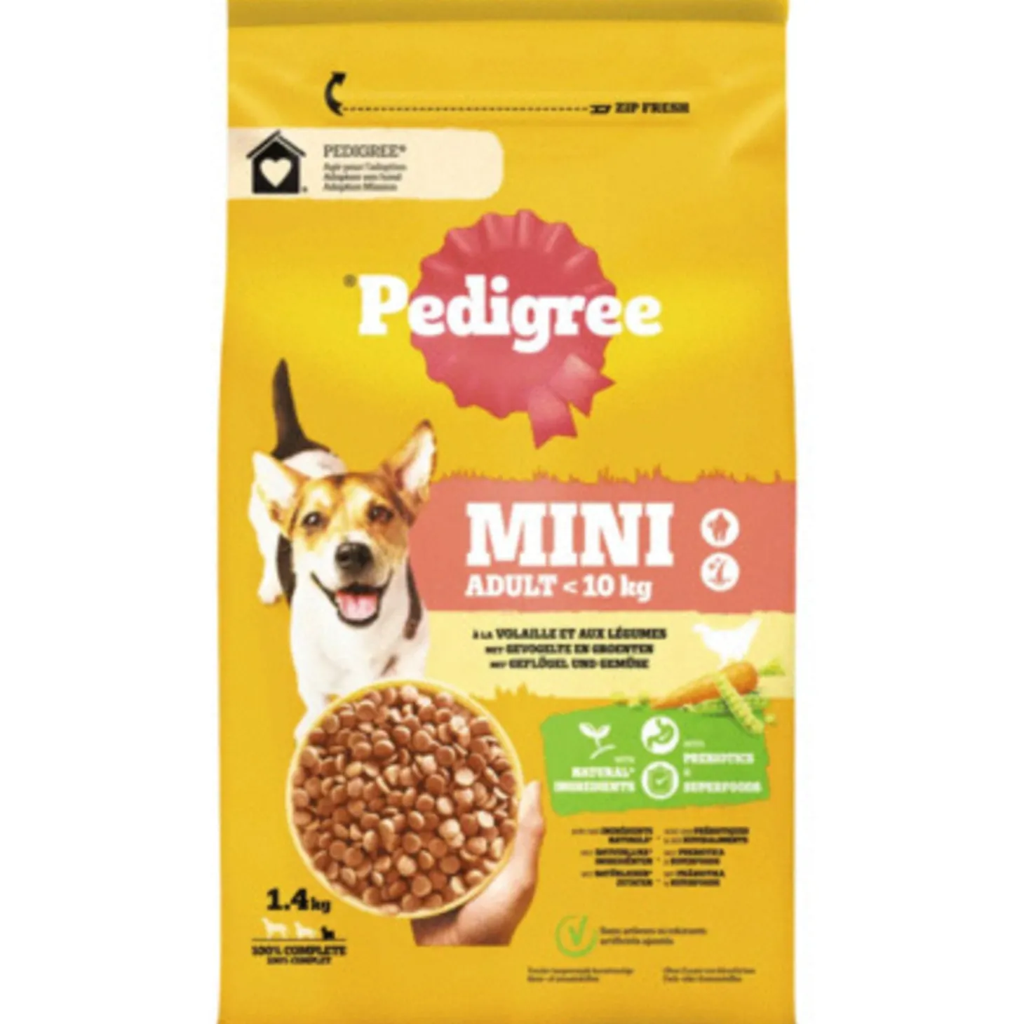 Pedigree Adult Mini - Hondenvoer - Gevogelte Groente 1.4 kg