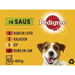 Pedigree Maaltijdzakjes Adult Selection Multipack - Hondenvoer - 12x100 g