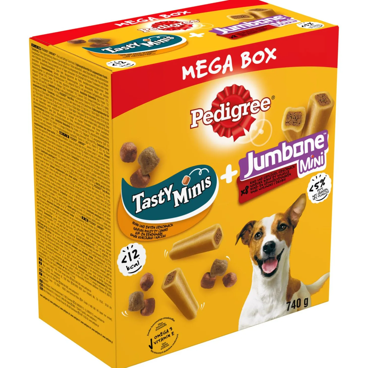 Pedigree Megabox Tasty Bites + Jumbone - Hondensnacks - Rund Gevogelte 740 g