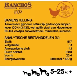 Pedigree Ranchos Sticks - Hondensnacks - Kip 60 g