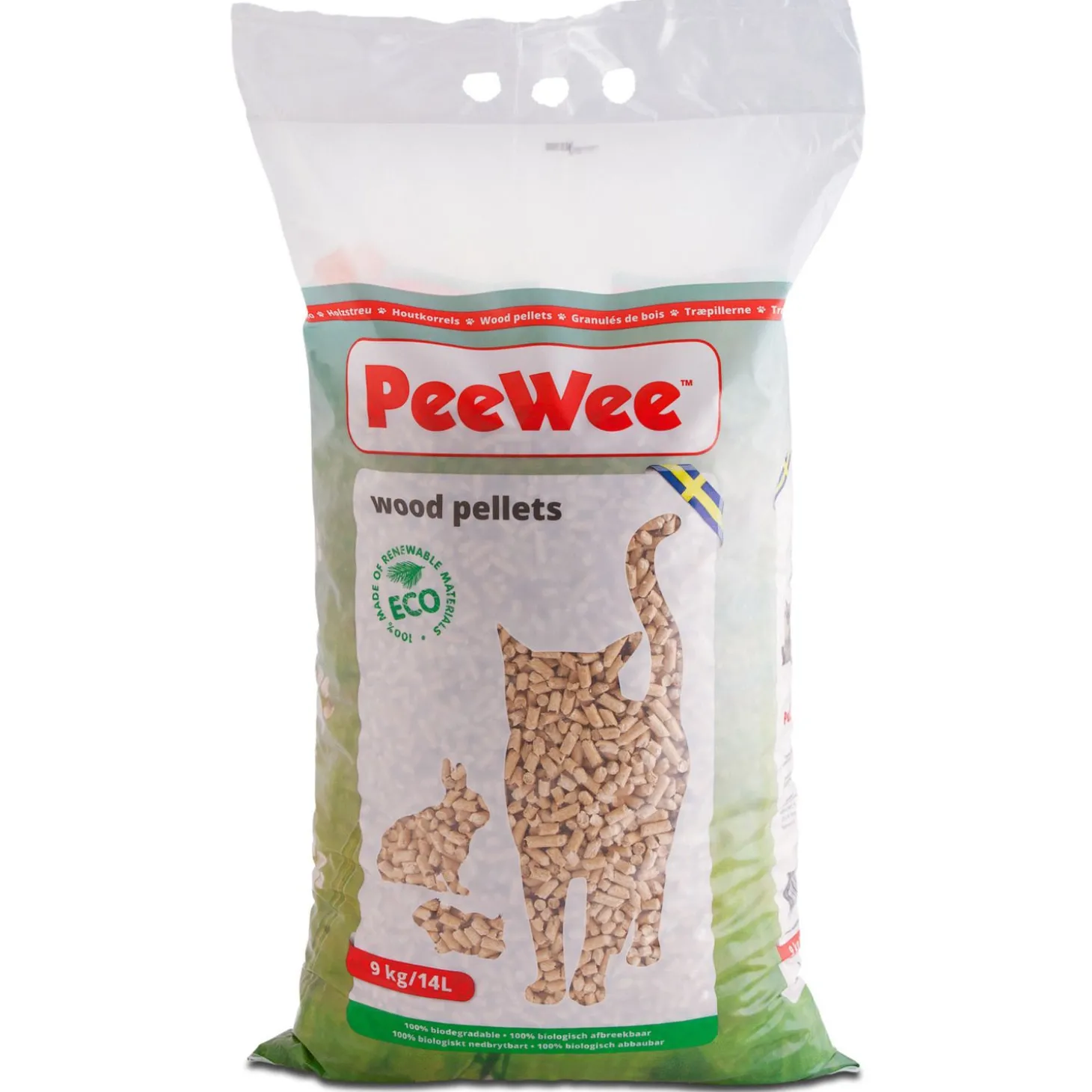 Peewee Houtkorrels - Kattenbakvulling - 9 kg