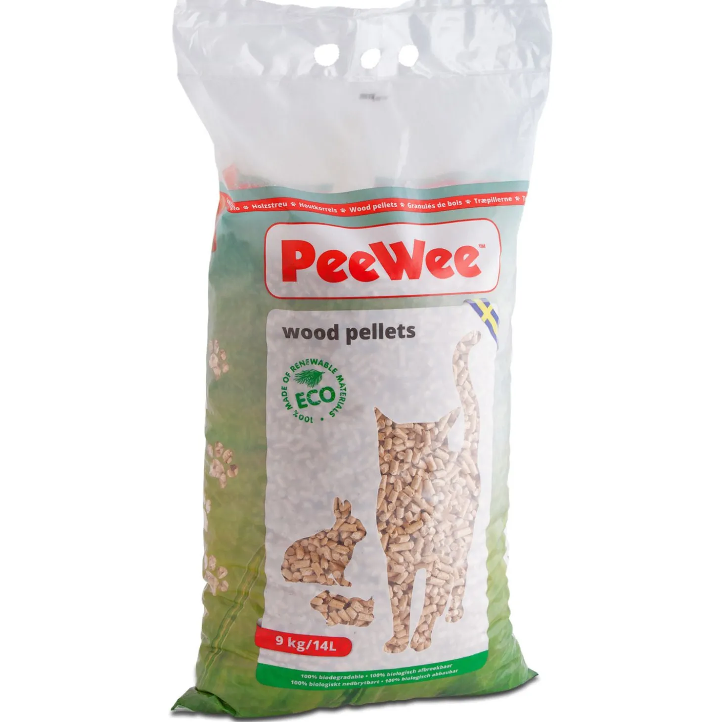Peewee Houtkorrels - Kattenbakvulling - 9 kg